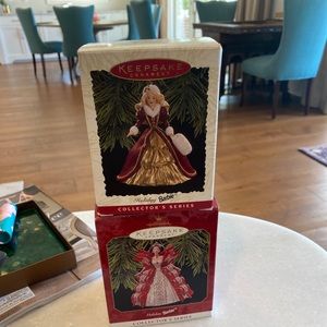 TWO HALLMARK Keepsake  HOLIDAY BARBIEs In Box Brand New!!!
